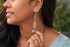 Azure Filigree Drop Earrings