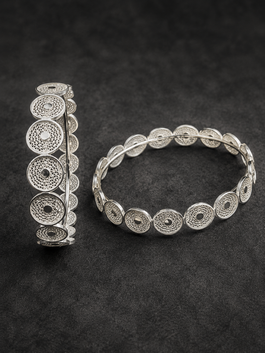 Silver Filigree Chakka Bangle