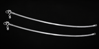 925 Sterling Silver Herringbone Chain Anklet for Women - detail of the filigree wirework