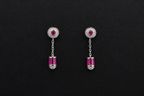 Ruby Radiance Drop Earrings