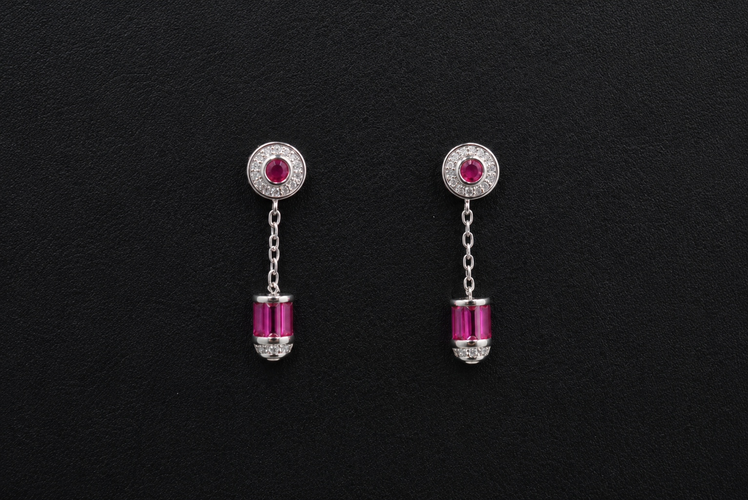 Ruby Radiance Drop Earrings