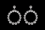 Silver Filigree Circle Drop Earrings