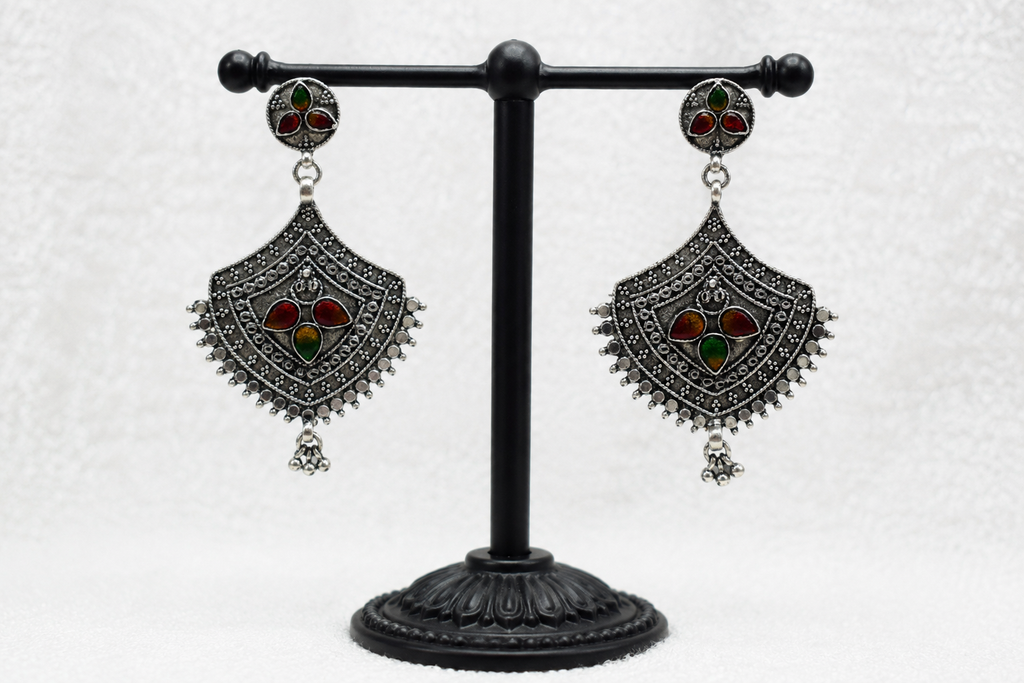 Navrang Heritage Silver Earrings