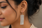 Vintage-Inspired Sterling Silver Mesh and Spiral Filigree Earrings