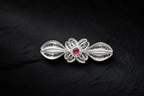 Blooming Filigree Floral Silver Brooch
