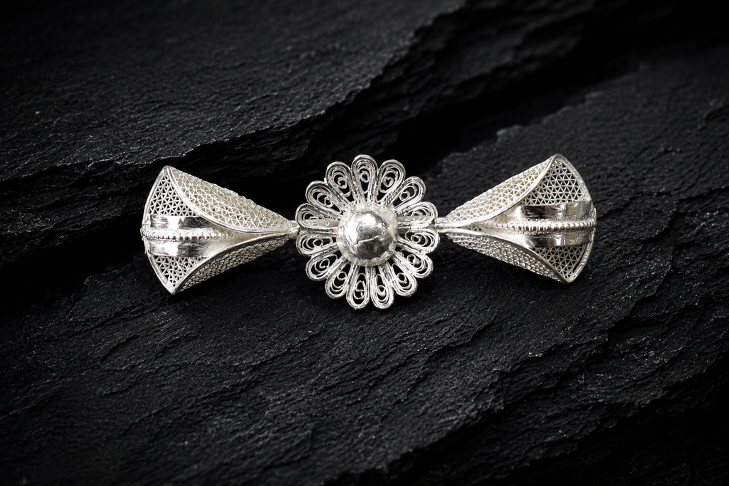 Regal Blossom Filigree Brooch