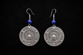 925 Silver Filigree Lapis Orbit Earrings