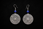 925 Silver Filigree Lapis Orbit Earrings