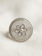 Petals of Silver Filigree Statement Ring