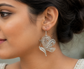925 Sterling Silver Filigree Butterfly Drop Earrings