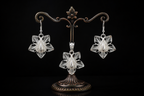 925 Silver Filigree Floral Pendant & Earring Set - front view