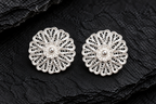 925 Sterling Silver Floral Filigree Stud Tops