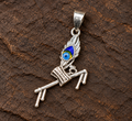 925 Silver Peacock Feather Flute Locket