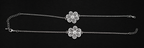 Elegant Filigree Blossom Silver Anklet - detail of the filigree wirework