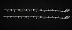925 Sterling Silver Floral CZ Charm Anklet for Women - detail of the filigree wirework