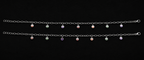 925 Sterling Silver Smiley Charm Anklet for Women - detail of the filigree wirework
