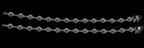 925 Sterling Silver Ruby Red Paisley Anklet for Women - detail of the filigree wirework