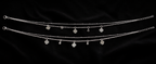925 Sterling Silver Double Layer Clover Charm Anklet for Women - detail of the filigree wirework