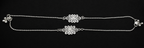 Elegant Filigree Flower Silver Anklet - detail of the filigree wirework