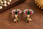 Lotus Drop Multicolor Silver Toe Ring