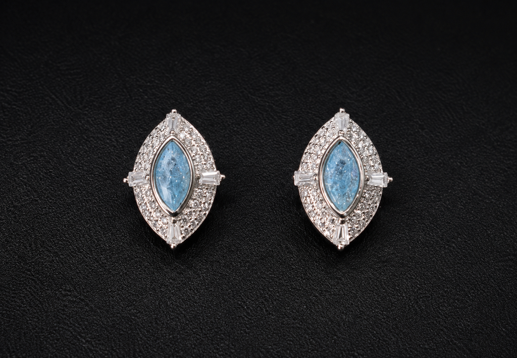 Azure Eye Sterling Silver Studs