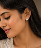 Crystal Halo Circle Studs