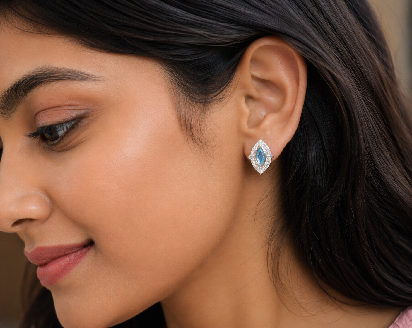 Azure Eye Sterling Silver Studs