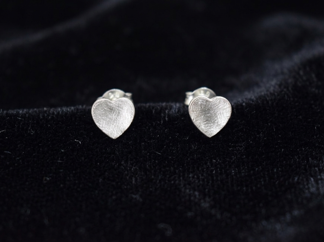 Heartfelt Minimalist Sterling Silver Studs