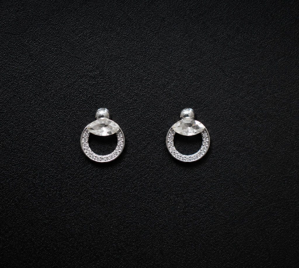 Crystal Halo Circle Studs
