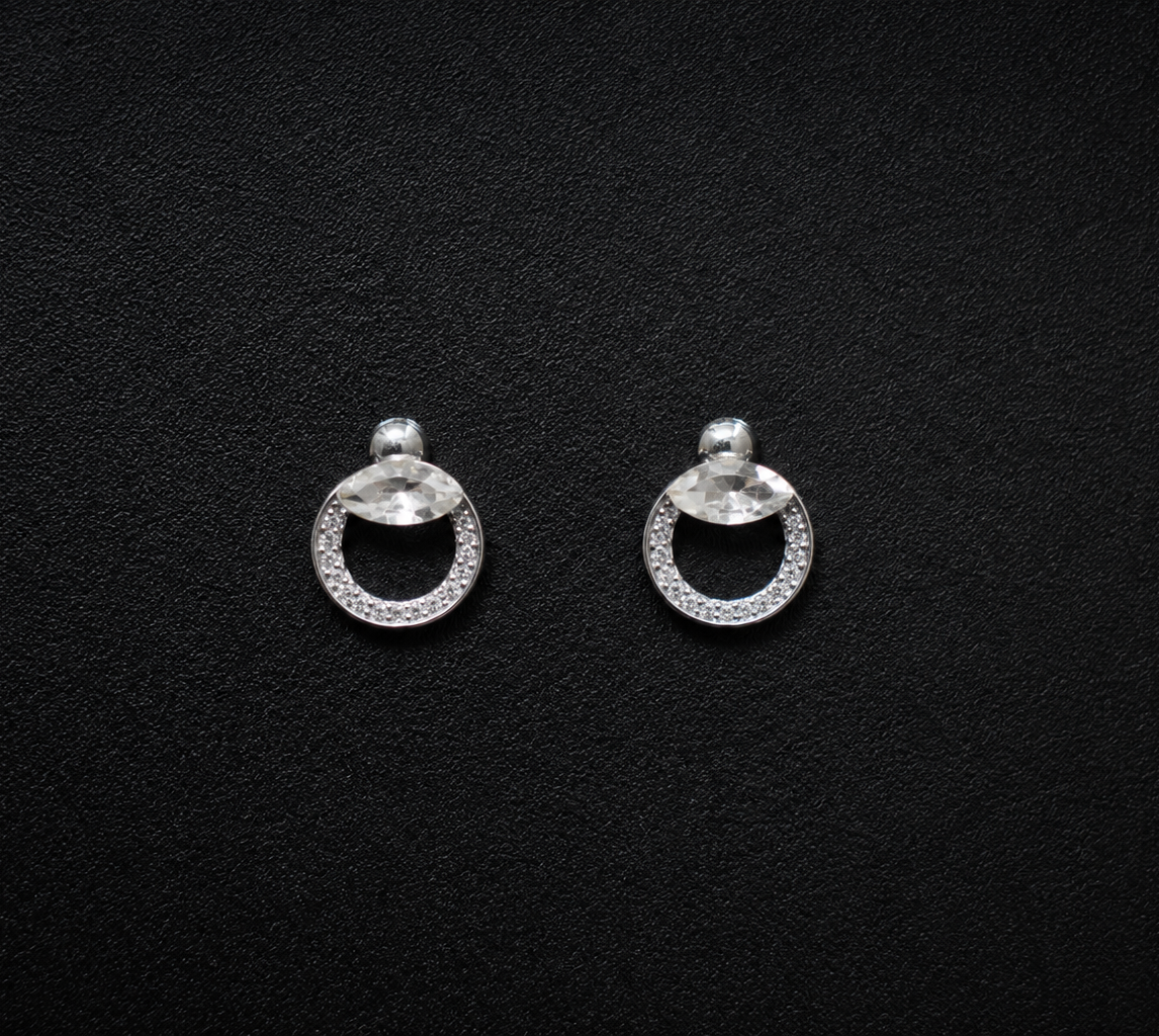 Crystal Halo Circle Studs